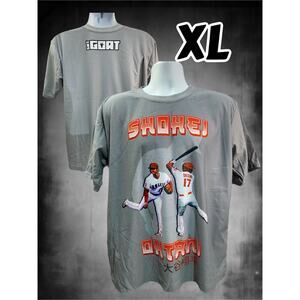 Shohei Ohtani Style Gray T Shirt XL Get GOAT Double Sided